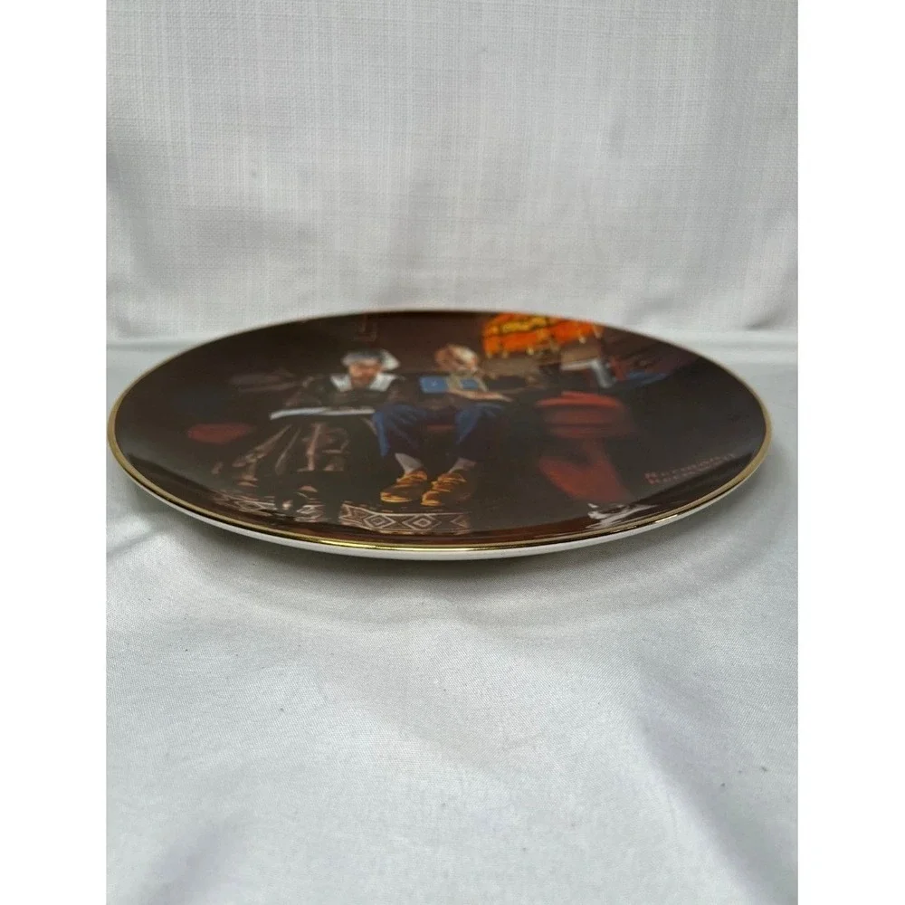 Norman Rockwell Evenings Ease Collector Plate Knowles Light Campaign 7536C 8.5in